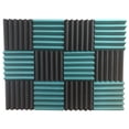 thumbnail image 4 of 2" Teal & Black Wedge Acoustic Foam Tiles 12 Pack, 4 of 4