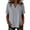 *Gray, variant on VBVC Women's Cotton-Linen V-Neck Blouse, Ladies' Rolled Cuff Short Sleeve Side Shirt, Button Detail Summer Tunic Top For Women,Black,S-2XL