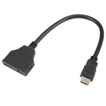 1080P Port Male to 2 Female 1 In 2 Out Splitter Cable Adapter Converter,1 x HDMI Male to 2 HDMI Female 1 in 2 out Splitter Cable,Black