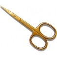 thumbnail image 3 of Scissors, Professional Stainless Steel Curved Cuticle Sharp Dead Skin Scissors Pointed for Trimming Eyebrows, Nose Hair, Manicure, Finger & Toe Care, Titanium Gold, 3 of 6