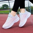 thumbnail image 2 of Sopiago Cute Shoes Womens Classic Lace Up Casual Sneakers, Wide Width Available Pink,41, 2 of 6