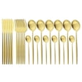 thumbnail image 2 of de cubiertos de cocina portátil, cubiertos de material acero inoxidable para viaje, utensilios de , decoración para en hogar dorado BLESIY cuchara de acero inoxidable, 2 of 8