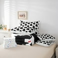 thumbnail image 5 of Manfei Kawaii Black Cat Twin Bedding Sets 7-Piece for Kids, Cartoon Love Heart Bedding Comforter Set, Cute Kitten Animal Reversible Sheet Sets, Luxury Bedroom Decor, 5 of 7