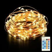 10M 6V 100LED Warm White String Light Part Light Remote Control Christmas Festival Decor SMT