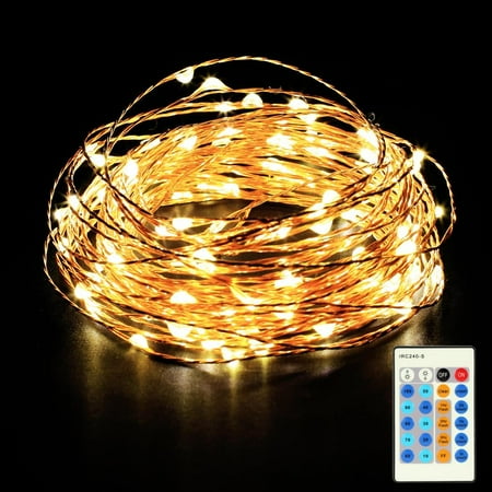10M 6V 100LED Warm White String Light Part Light Remote Control Christmas Festival Decor SMT
