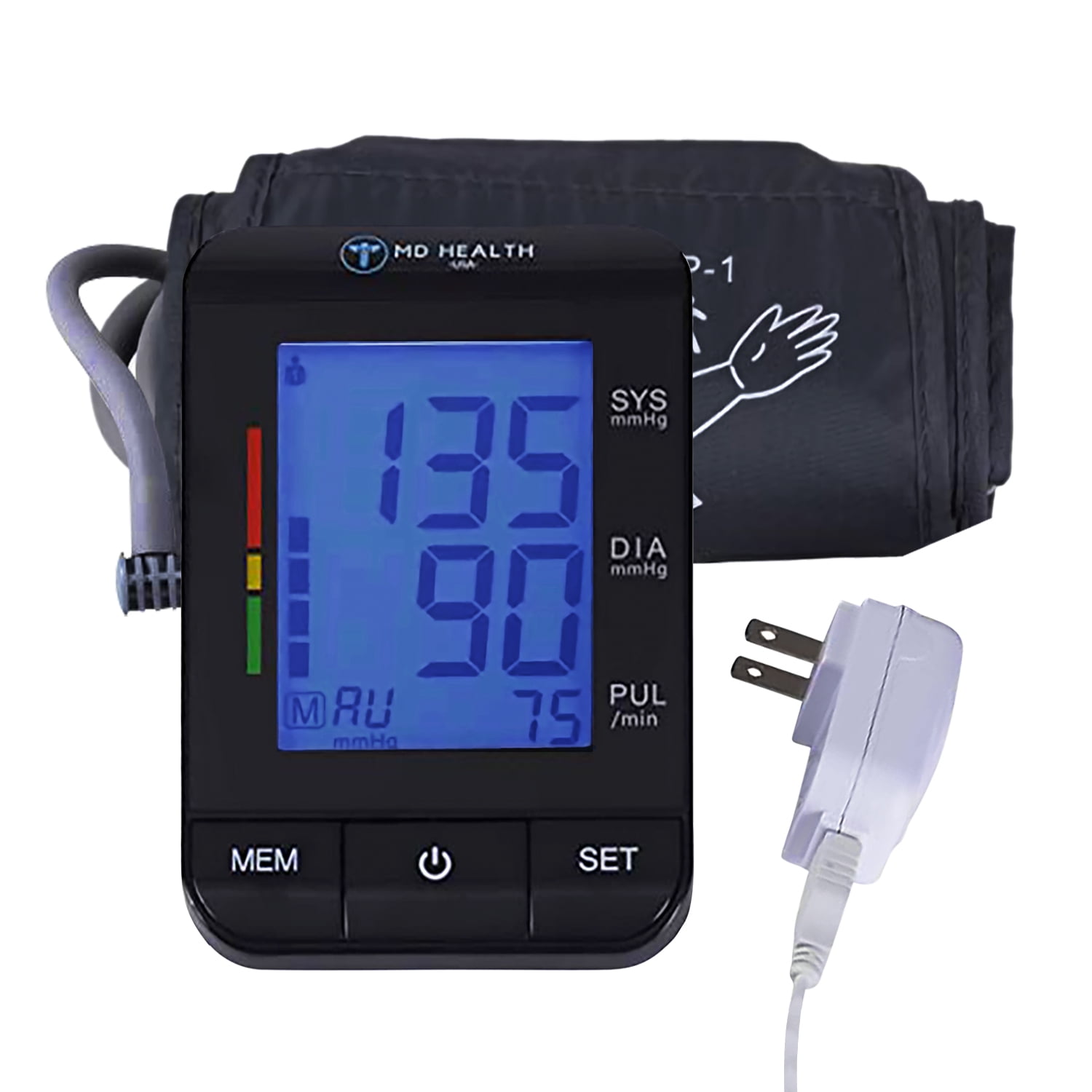 MD Health Blood Pressure Monitor - U80R Upper Arm Blood ...