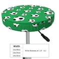 thumbnail image 4 of Bar Stool Covers Round, Soccer balls green cute Bar Stool Cushion Covers Seat Cushion with Elastic Bands, Chairs Covers for Kitchen Dining Room 12-14 Inch, 4 of 7