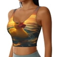 thumbnail image 2 of Pofeuu Cartoon Swimming Yellow Duck Print Sports Bra for Women Sexy Vest Yoga Running Gym Fitness Crop Bras Tops-Large, 2 of 8