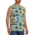 thumbnail image 2 of Daiia Hawaiian Style Printed Men's Tank Tops,Casual Soft Sleeveless Gym Muscle Shirts Bodybuilding Tee-XX-Large, 2 of 8