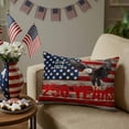 thumbnail image 2 of 2 Pack Outdoor Waterproof Throw Pillows,250 Years Anniversary Eagle Decorative Rectangle Pillow Case Patio Pillows for Chair Couch Sofa 20x12in, 2 of 9