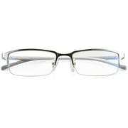 FEISEDY Refined Semi Rimless Rectangle Half-Frame Blue Light Blocking Computer Glasses Women Men B2626