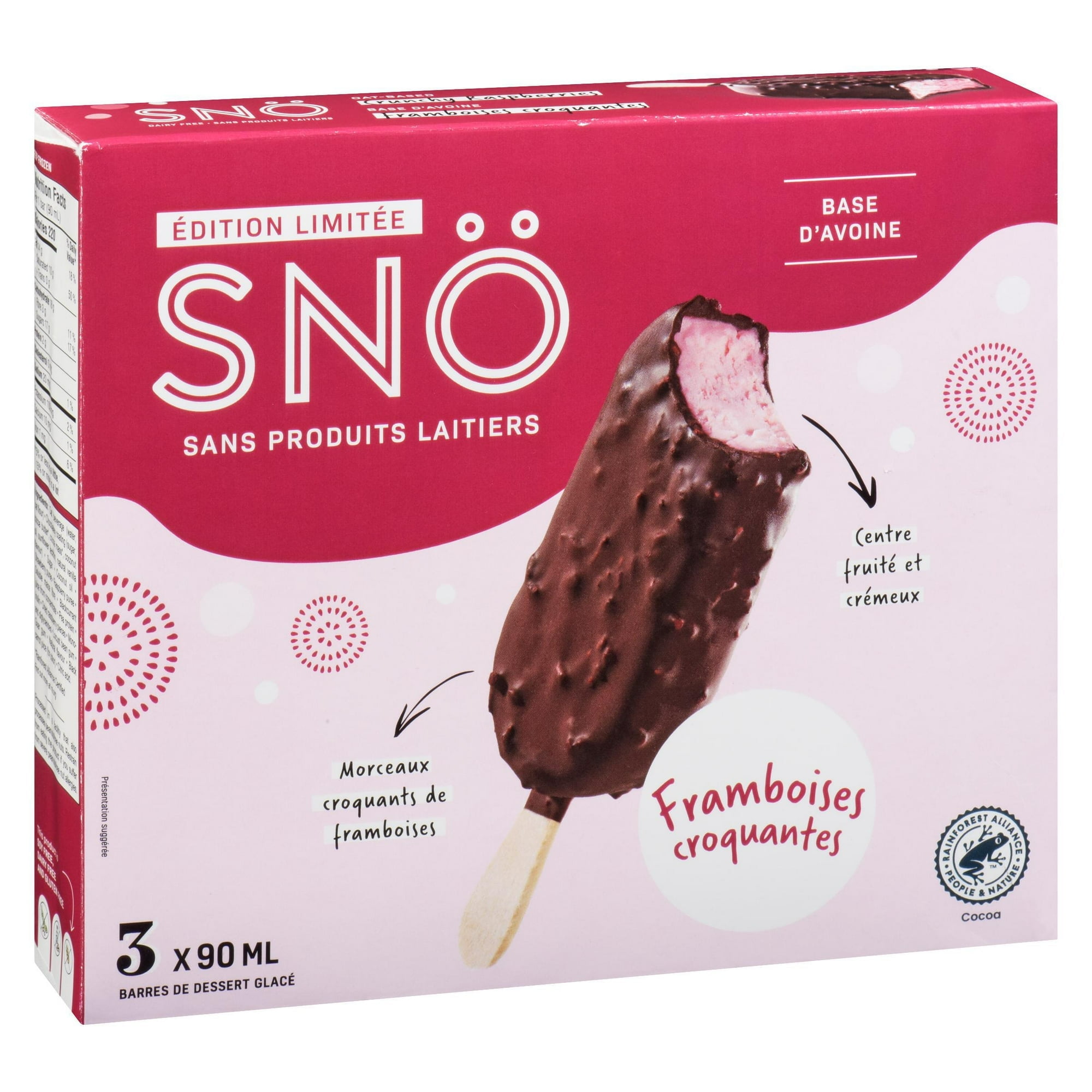 Snö Framboises croquantes barres à base de plantes