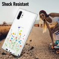 thumbnail image 6 of Case for Samsung Galaxy Note 10 Plus, Hard PC Back & Soft TPU Frame, Clear Floral Designed Non-Slip Thin Protective Note 10+ Plus 5G Case for Women Girls (Wildflower), 6 of 13