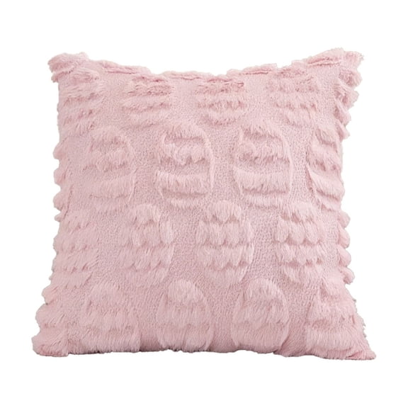 Easter Bunny Embossed Plush Pillow Cover, Soft Fluffy Faux Fur Decorative Throw Pillow Case for Couch Sofa Bed, Easter Holiday Home Decor
