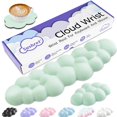 thumbnail image 1 of Set de reposamuñecas Sushret Cloud con teclado viscoelástico, color verde claro, 1 of 7