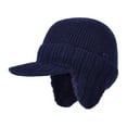 thumbnail image 4 of Winter Knit Hat with Full Head and Ear Coverage, Thermal Insulated Beanie with Visor and Lining for Outdoor Activities and Winter Sports, 4 of 4