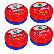 Vicks VapoRub Xtra Strong Balm 10 ml Each 4 Pack Mini Travel Size Refreshing Menthol