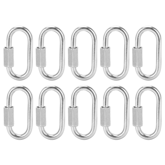 Heavy Duty Quick Links, 304 Stainless Steel, Secure Threaded Locking, For Climbing Trailers