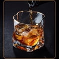 thumbnail image 4 of Vasos de whisky con diseño de montaña en 3D - Vaso Old Fashioned creativo, ideal para whisky escocés, bourbon y cócteles - 280 ml, 4 of 5