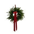 thumbnail image 2 of Adornos navideños de plástico con lazo para colgar, coronas de invierno para puerta de entrada, corona navideña grande, corona verde artificial para puerta de entrada, ventana, paredes, decoración nav, 2 of 6