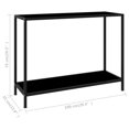 thumbnail image 4 of vidaXL Console Table Black 100x35x75 cm Tempered Glass, 4 of 4