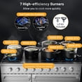 thumbnail image 4 of Costway 48 Inches Natural Gas Range Freestanding with 7 Burners Cooktop & Double Ovens, 4 of 9