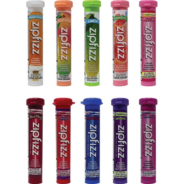 Zipfizz Healthy Energy Drink Mix Ultimate 10 Flavor Variety Sampler Zipfizz Healthy Energy Drink Mix (10 Variety Sampler) - Walmart.com