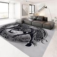 thumbnail image 4 of Celtic Style Area Rug Line Art Horse 5x8ft Non-Slip Carpet, Printed Pattern Carpet for Living Dining Room Dorm Room Bedroom Home DéCor Washable Rugs, 4 of 8