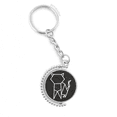 thumbnail image 1 of origa cat geometric shape rotatable keyholder disc accessories chain clip, 1 of 3