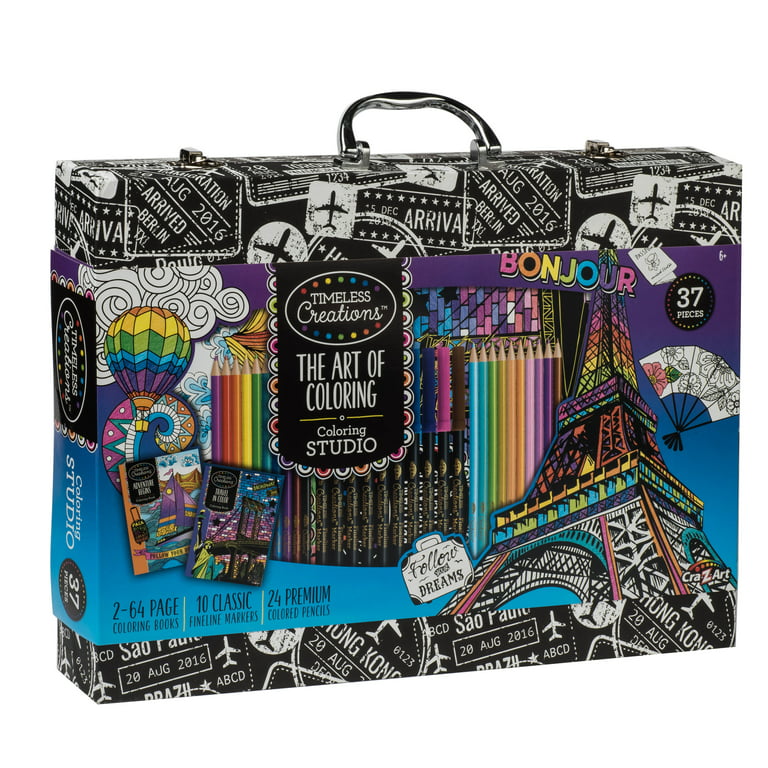 TIMELESS CREATIONS ADULT COLORING ART KIT - The Toy Insider