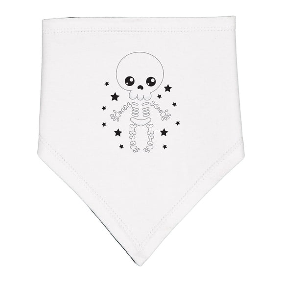 Inktastic Happy Halloween Spooky Skeleton and Stars Baby Bandana Bib