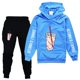 thumbnail image 1 of Otoño e invierno, traje de niño nuevo, ropa deportiva, sudadera con capucha de 2 piezas + pantalones, ropa deportiva para correr, conjunto de jersey de chándal zhangyuxiang LED, 1 of 2