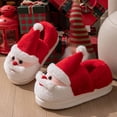 thumbnail image 2 of Shadoumai Christmas Slippers Unisex Xmas Santa Slippers Non-Slip Fluffy Warm Shoes Winter Soft Slip-on Indoor Outdoor, 2 of 4