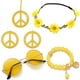 thumbnail image 4 of Traje de hippie de Halloween, gafas, pendientes, collar, tocado, collar con el logo de la paz, 4 of 4