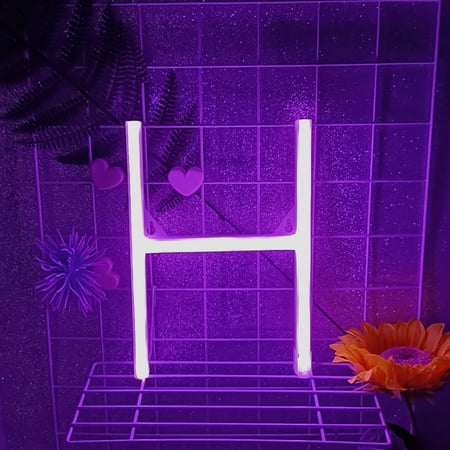 

MRULIC LED light LED Neon Lights Alphanumeric LED Decoration Lights LED Sign Modeling Lights For Decorating Weddings Parties And 2021 Christmas household appliances + H
