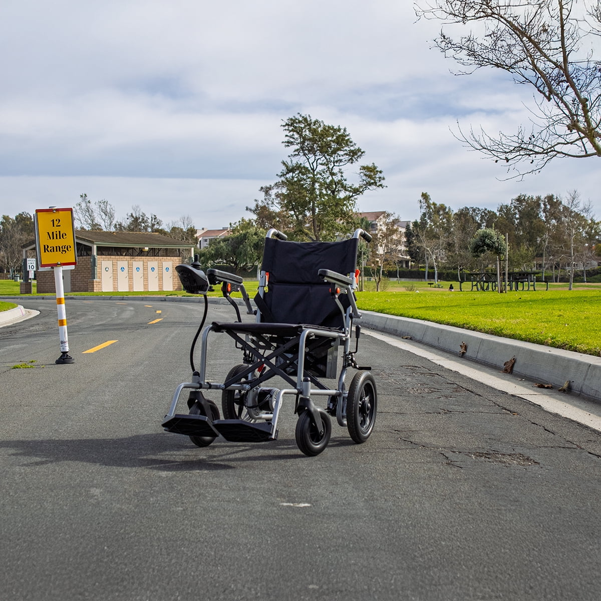 Lightweight Foldable Electric Wheelchair for Seniors, 500W Motor Power, 12 mi Cruise Range