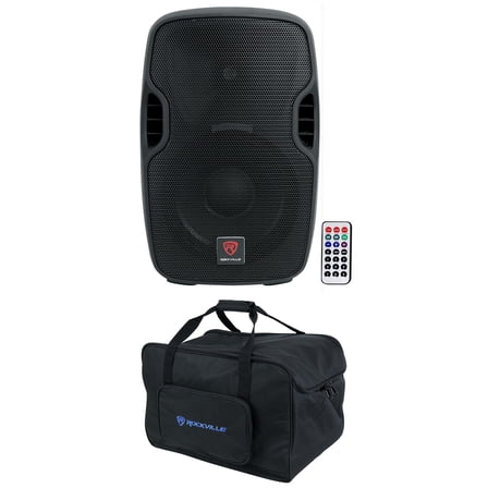 Rockville BPA10 10" 400 Watt DJ PA Speaker w/ Bluetooth Carry Bag