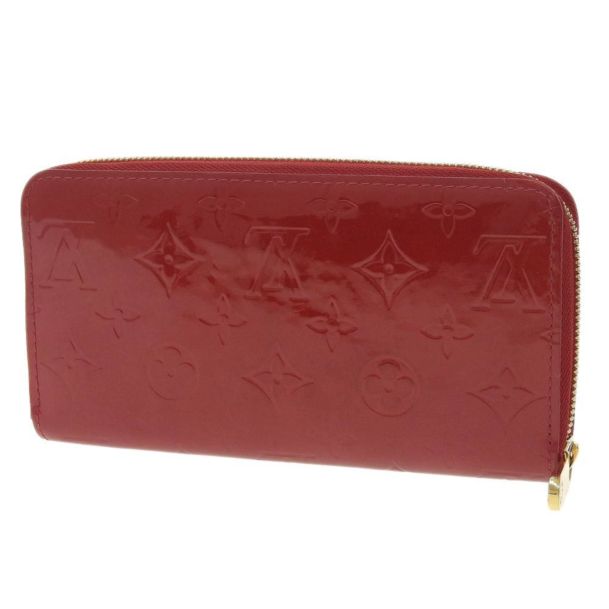 LOUIS VUITTON Monogram Vernis Zippy Wallet Long Wallet Red M91597 LV Auth  am422g Patent leather ref.635023 - Joli Closet