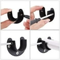 thumbnail image 2 of 1Set Bathroom Shower Curtain Pole Socket Closet Rod End Black, 2 of 6
