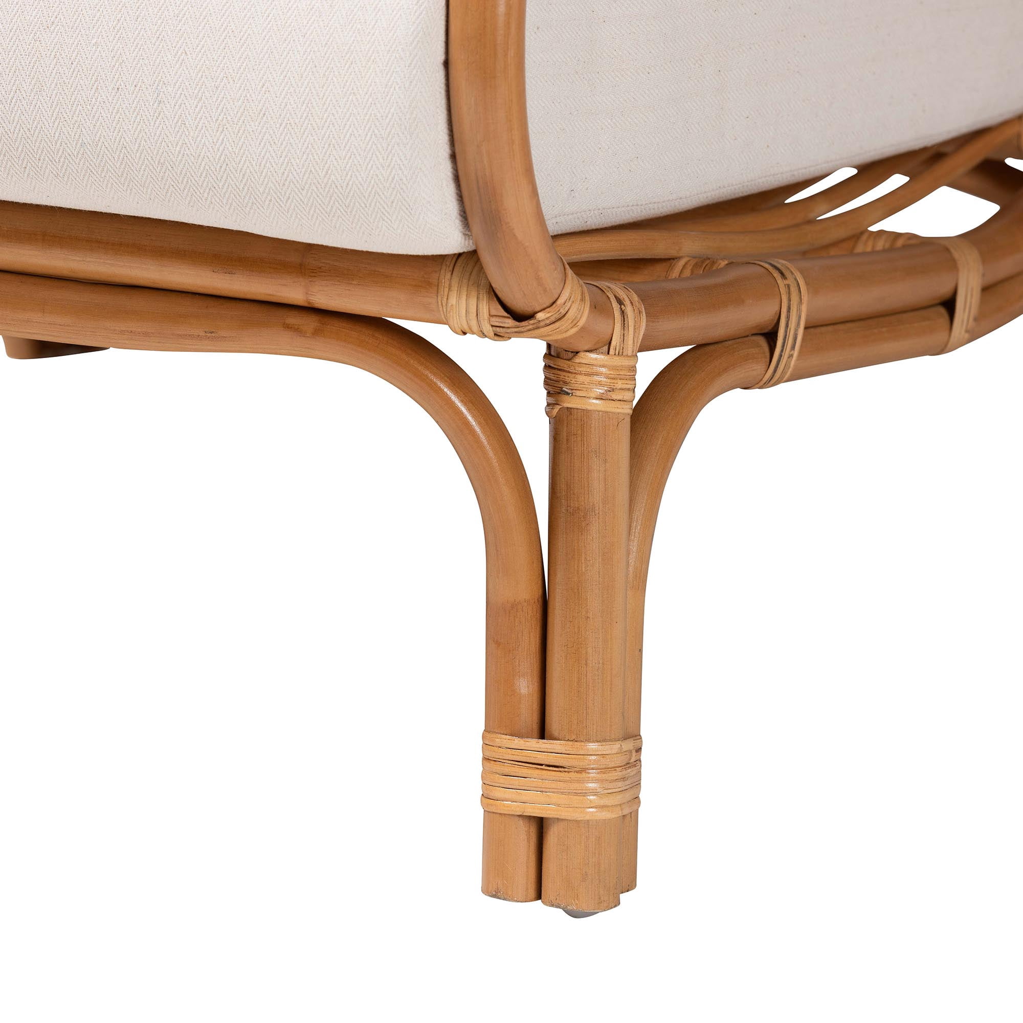 bali & pari Helina Boho Accent Chair, Light Honey