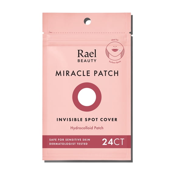 Rael Beauty Miracle Acne Patch Invisible Spot Cover, for All Skin Types, 24 Count