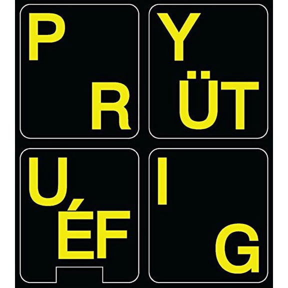 Glowing Fluorescent Programmer Dvorak English US Keyboard Stickers