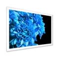 thumbnail image 2 of Designart 'Detail of Blue Flowers On Black Background I' Traditional Framed Art Print, 2 of 4