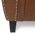 thumbnail image 6 of Noble House Amedou Faux Leather 3 Seater Sofa with Nailhead Trim, Cognac Brown and Dark Brown, 6 of 8