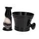 thumbnail image 5 of Juego de brochas de afeitar, taza de afeitar, cuenco de afeitar portátil profesional de fácil espuma Negro, 5 of 9