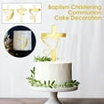thumbnail image 3 of Baptism Cake Topper, Golden Acrylic Decor, Christening Communion Cake Decor--.-- C6V3, 3 of 4