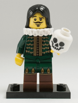 Lego Thespian 8833 Minifigure Series 8 Shakespearean Actor with Skull 