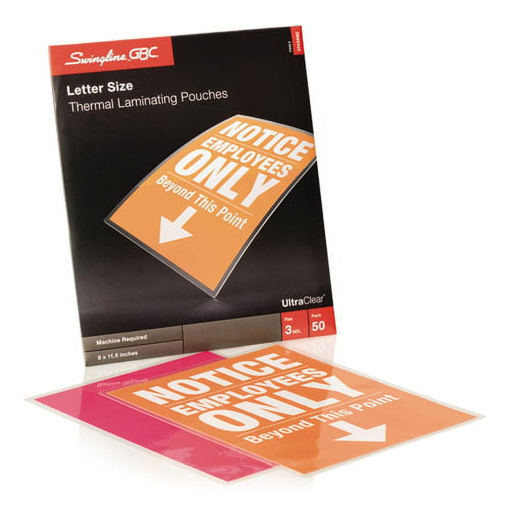 "Ultraclear Thermal Laminating Pouches, 3 Mil, 9"" X 11.5"", Gloss Clear, 50/box | Bundle of 5 Boxes"
