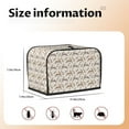 thumbnail image 5 of Honeii Retro Rabbit Print 2 slice Toaster Cover, Two Slice Toaster Dust-proof Cover For Kitchen Small Appliance and Fingerprint Protection, 5 of 7