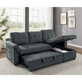 thumbnail image 2 of Kingway  Furniture Minmore 2 Piece Revesible Upholstered Chaise sectional with USB-Color:Gray, 2 of 6
